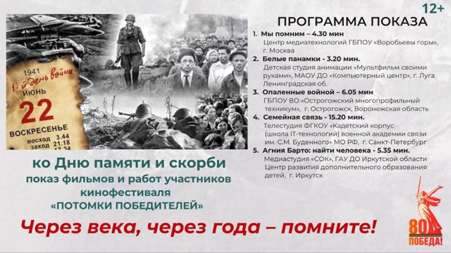 КИНОПОКАЗ &amp;quot;Потомки Победителей&amp;quot;.